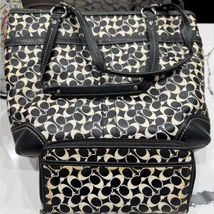 Coach bag and wallet set